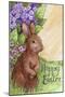 Happy Easter Bunny in Lilacs 2-Melinda Hipsher-Mounted Giclee Print