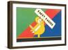 Happy Easter, Chicks Holding Sign-null-Framed Art Print