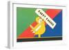 Happy Easter, Chicks Holding Sign-null-Framed Art Print