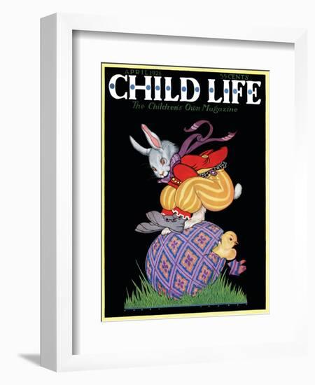 Happy Easter - Child Life, April 1928-Hazel Frazee-Framed Giclee Print