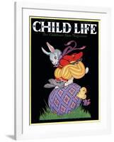 Happy Easter - Child Life, April 1928-Hazel Frazee-Framed Giclee Print