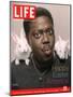 Happy Easter, Comic Actor Bernie Mac with White Rabbits on Shoulders, March 25, 2005-Karina Taira-Mounted Photographic Print