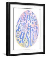 Happy Easter Egg Pink-Cora Niele-Framed Giclee Print
