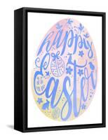 Happy Easter Egg Pink-Cora Niele-Framed Stretched Canvas