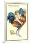 Happy Easter, Girl Riding Rooster-null-Framed Art Print