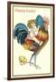 Happy Easter, Girl Riding Rooster-null-Framed Art Print