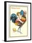 Happy Easter, Girl Riding Rooster-null-Framed Art Print