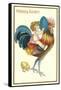 Happy Easter, Girl Riding Rooster-null-Framed Stretched Canvas