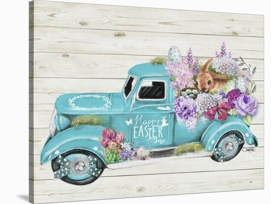 Happy Easter Inc Old Truck Collection-Sheena Pike Art And Illustration-Stretched Canvas