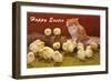 Happy Easter, Kitten and Chicks-null-Framed Art Print