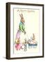 Happy Easter, Mother Rabbit with Pram-null-Framed Art Print