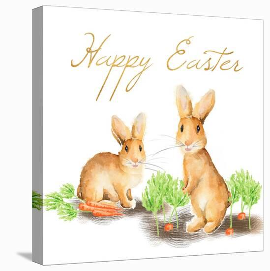 Happy Easter Spring Bunny I-Andi Metz-Stretched Canvas