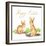 Happy Easter Spring Bunny I-Andi Metz-Framed Art Print