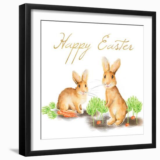 Happy Easter Spring Bunny I-Andi Metz-Framed Art Print