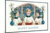 Happy Easter, Three Altar Boys-null-Mounted Art Print
