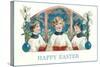 Happy Easter, Three Altar Boys-null-Stretched Canvas