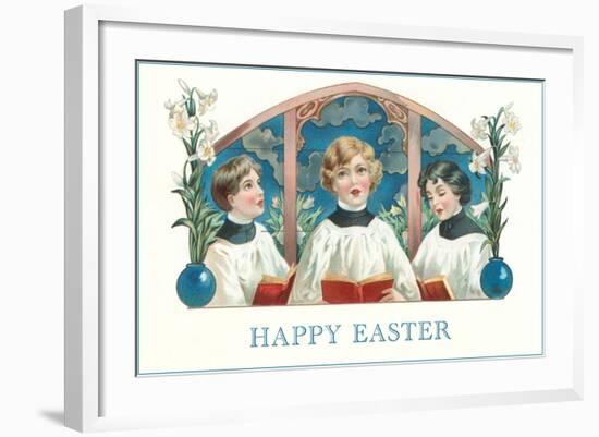 Happy Easter, Three Altar Boys-null-Framed Art Print