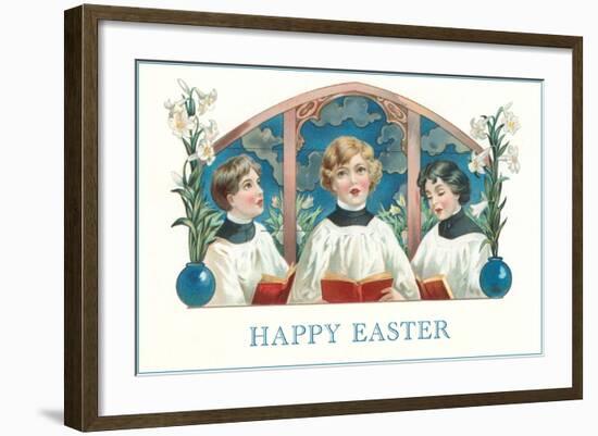 Happy Easter, Three Altar Boys-null-Framed Art Print