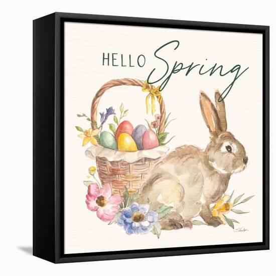 Happy Easter VII Hello Pineneedle Green-Silvia Vassileva-Framed Stretched Canvas