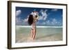 Happy Family Enjoy Summer Vacation in Mexico.-Yaro-Framed Photographic Print