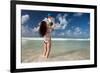 Happy Family Enjoy Summer Vacation in Mexico.-Yaro-Framed Photographic Print