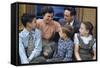 Happy Family Gathered Together at Home-William P. Gottlieb-Framed Stretched Canvas