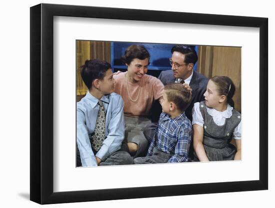 Happy Family Gathered Together at Home-William P. Gottlieb-Framed Photographic Print