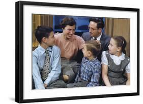 Happy Family Gathered Together at Home-William P. Gottlieb-Framed Photographic Print