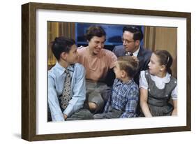 Happy Family Gathered Together at Home-William P. Gottlieb-Framed Photographic Print