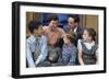 Happy Family Gathered Together at Home-William P. Gottlieb-Framed Photographic Print