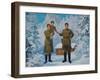 Happy Family. Kim Il-Sung and His Wife Kim Jong-Suk with Son Kim Jong-Il, 1960S-null-Framed Giclee Print