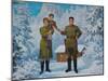 Happy Family. Kim Il-Sung and His Wife Kim Jong-Suk with Son Kim Jong-Il, 1960S-null-Mounted Giclee Print