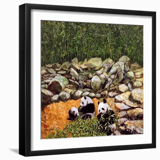 Happy Family (Pandas) 1993-Komi Chen-Framed Giclee Print