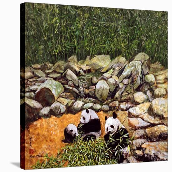 Happy Family (Pandas) 1993-Komi Chen-Stretched Canvas