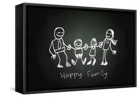 Happy Family-airdone-Framed Stretched Canvas