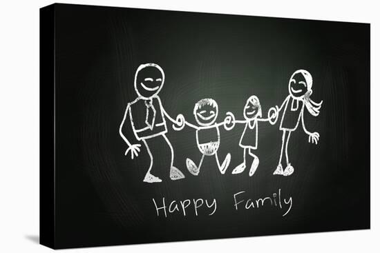 Happy Family-airdone-Stretched Canvas