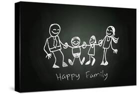 Happy Family-airdone-Stretched Canvas