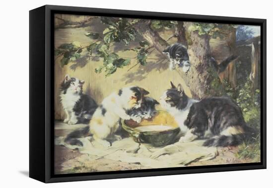 Happy Family-Julius Adam-Framed Stretched Canvas