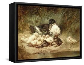Happy Family-Norbert Schrodl-Framed Stretched Canvas