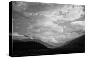 Happy Farmer in Bhutan (B/W Photo)-null-Stretched Canvas