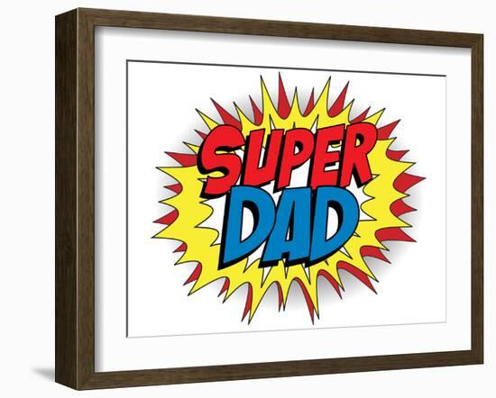 Happy Father Day Super Hero Dad-gubh83-Framed Art Print