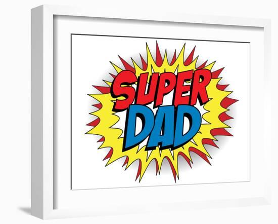 Happy Father Day Super Hero Dad-gubh83-Framed Art Print