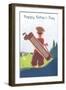 Happy Father's Day, Boy with Golf Clubs-null-Framed Art Print