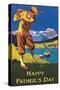 Happy Father's Day, Golfing in the Mountains-null-Stretched Canvas