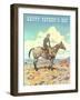 Happy Father's Day, Man on Horse-null-Framed Art Print