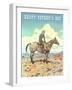 Happy Father's Day, Man on Horse-null-Framed Art Print