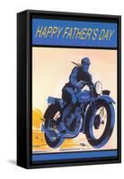 Happy Father's Day, Motorcycle-null-Framed Stretched Canvas