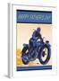 Happy Father's Day, Motorcycle-null-Framed Art Print