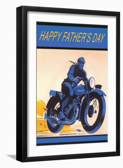 Happy Father's Day, Motorcycle-null-Framed Art Print