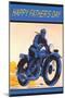 Happy Father's Day, Motorcycle-null-Mounted Art Print